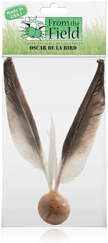from The Field | Oscar De La Bird Cat Toy | Cork Ball & Dye-Free Feathers - Image 2