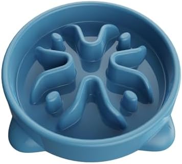 Slow Feeder Dog Bowls Small Breed, Dog Food Bowl Small Anti-Choking Bloat Stop Puzzle Healthy Eating Bowl (Blue, 1 Cup) by TOKAYIFE