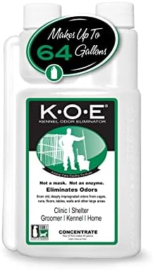 Odorcide, Thornell KOE Kennel Odor Eliminator Concentrate, Great for Cages, Runs, Floors & More, Pet Odor Eliminator for Home & Kennel w/Safe, Non-Enzymatic Formula, 16 oz, White – Not A Spray Bottle by Odorcide