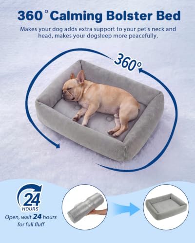 Cooling Dog Bed for Large Dogs - Removable Inner Cushion & Reversible Design (Ice‑Silk Cooling Layer | Sherpa Fleece Layer), Non‑Slip Bottom Washable Medium Mat for Crates, Beds, Sofas 24" × 15" - Image 7