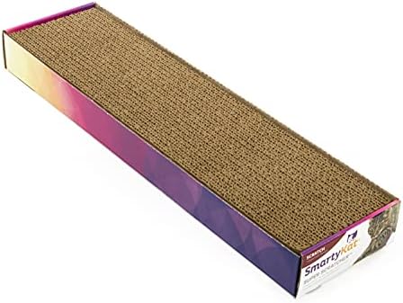 SmartyKat Super Scratcher Wide Corrugated Cat Scratcher for Cats & Kittens, Features Catnip Infusion Technology & Less Mess, Recycled Material, Brown - Image 4