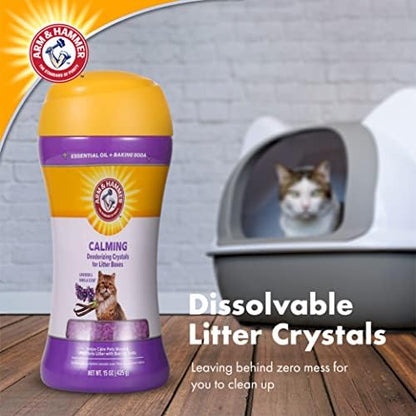 Arm & Hammer Cat Litter Deodorizing Crystals, Lavender and Vanilla, 15 Oz - Image 3