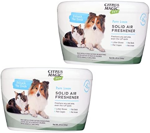 Citrus Magic Pet Solid Air Fresheners, Pure Linen, 20 Ounce, 2 Pack by CitrusMagic