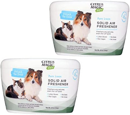 Citrus Magic Pet Solid Air Fresheners, Pure Linen, 20 Ounce, 2 Pack by CitrusMagic