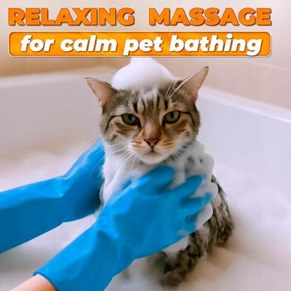 2-in-1 Cat and Dog Washing Gloves with 3000 Soft Bristles (Blue) - Image 6