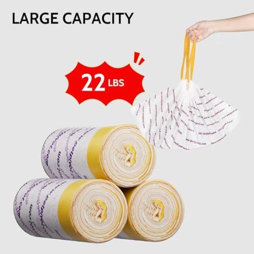 60 Count Automatic Cat Litter Box Liners - Compatible with Petpivot Autoscooper 11, Drawstring Design, Heavy Duty & Leak-Proof, Replacement Waste Bags（27.56"×16.14"） - Image 2