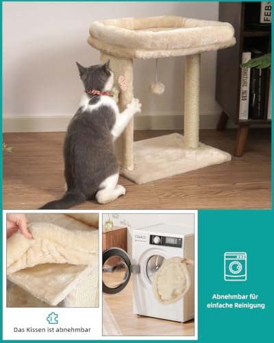 SYANDLVY Small Cat Tree for Indoor Cats, Scratching Board with Perch - Image 4