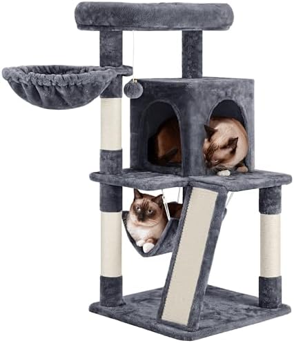 Yaheetech 40in Cat Tree for Indoor Large Cats with Large Top Perch by Unknown