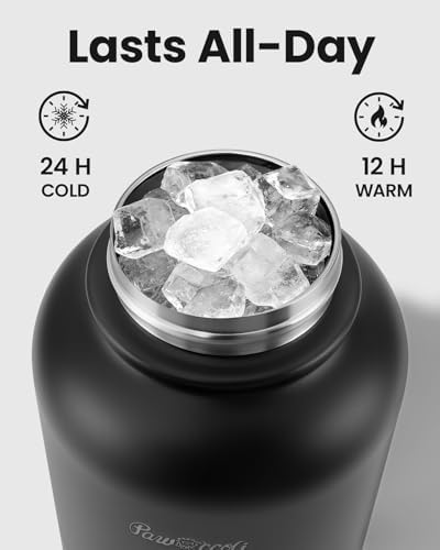 34oz Dog Water Bottle, Stainless Steel Dog Water Bottle Dispenser with Detachable Food & Water Bowls, Keeps Water Hot/Cold, for Walking, Hiking, Camping(Black) - Image 3