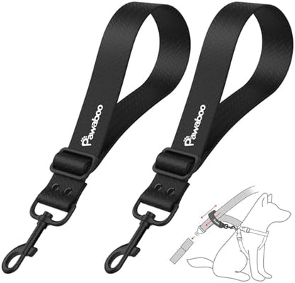 Pawaboo 2Pack Dog Seat Belt for Car with 360° Hook，20 in, Chew-Proof, Black by Pawaboo