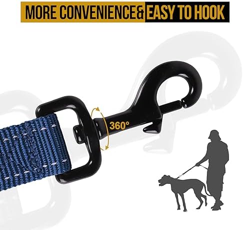 OneTigris No-Pull Dog Leash with Handle for Medium Large Dogs (Blue, 6FT) - Image 4
