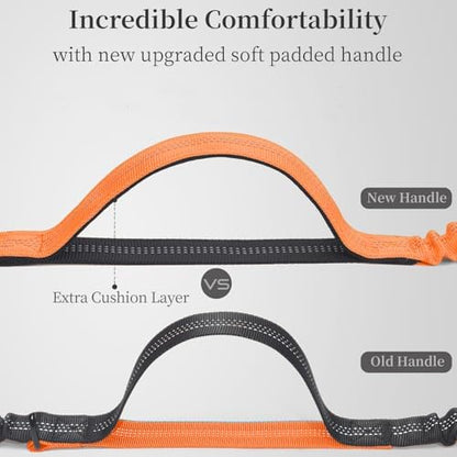 iYoShop Retractable Hands Free Dog Leash, Medium/Large, 25-150 lbs, Orange - Image 2