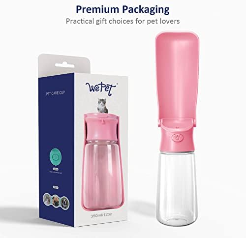 WePet Foldable Portable Dog Water Bottle Puppy Water Dispenser with Drinking Feeder, 19 OZ, High-Temperature Resistant Leak Proof for Pets Outdoor Walking, Hiking, Travel, Food Grade Plastic BPA Free - Image 7