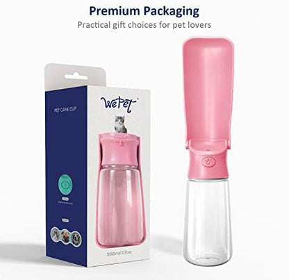 WePet Foldable Portable Dog Water Bottle Puppy Water Dispenser with Drinking Feeder, 19 OZ, High-Temperature Resistant Leak Proof for Pets Outdoor Walking, Hiking, Travel, Food Grade Plastic BPA Free - Image 7