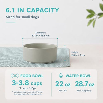 Havniva Ceramic Dog Bowls, 6.1” Dog Food and Water Bowl, Pet Feeding Bowl - Image 2