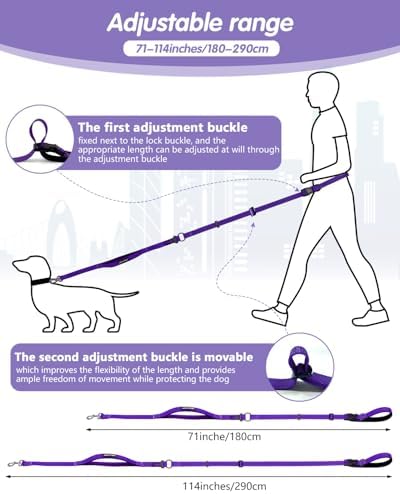 Hands Free Dog Leash & Car Seatbelt Set, Crossbody Leash for Dog Walking - Image 2
