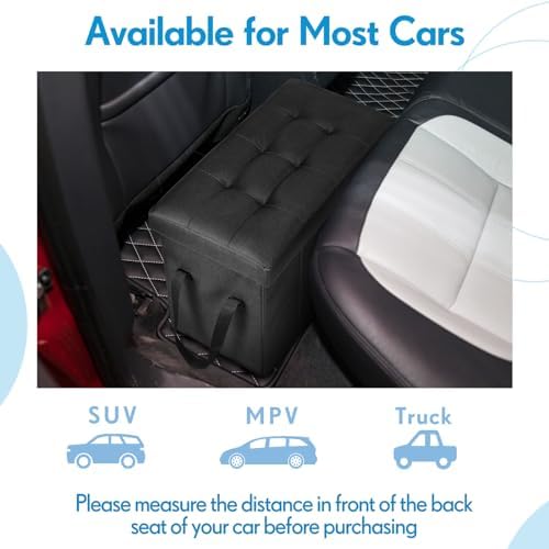 Car Back Seat Extender for Dogs up to 300lbs Car Seat Extender Back and Front Gap Filler with Storage Prevent Your Dogs from Falling Off(2 Pack) - Image 4