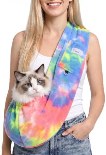 Hands-Free Cat Sling Carrier for Small Dogs & Cats, Soft Fleece by Unknown