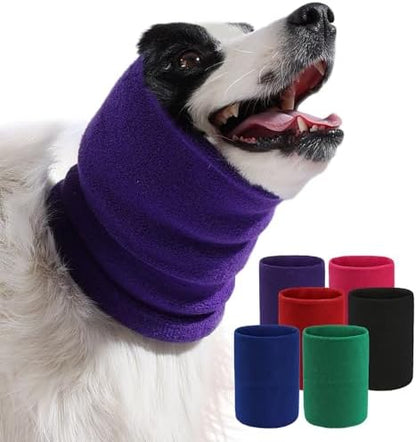 Dog & Cat Calming Band Cat Anxiety Relief Cover,Double Layer Thickened Pet Ears Elastic Neck Band Noise Cancelling Ear Muffs for Anxiety Relief/Noise Protection,Grooming,Thunder,Fireworks by Spajoy