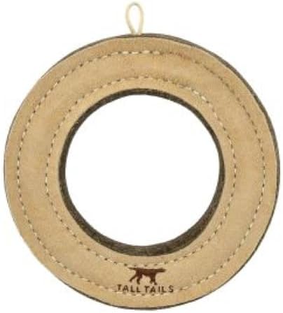 Tall Tails Ring Natural Leather Fetch Toy for Dogs by TallTails