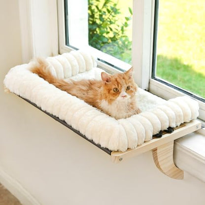 Cloud-Soft Cat Window Sill Perch, Zipper Design Cushion Pet Bed,XL by Valigogo