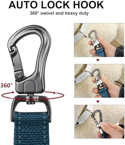 PetiFine 4FT Heavy Duty Dog Leash with Soft Padded Double Handle - Image 4