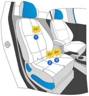 Covers & All Dog Car Front Seat Cover, 260 GSM, Made of Water-Repellent, Tear-Resistant Polyester Fabric, Layered with a 160 GSM Anti-Skid Material (Navy Blue, 24" H X 20" W X 20" D)