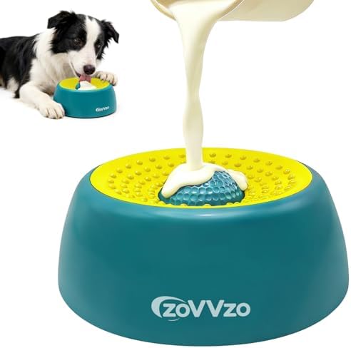 Rolling Ball Dog Lick Bowl, Slow Feeder Dog Bowls, Non-Slip Design by Unknown