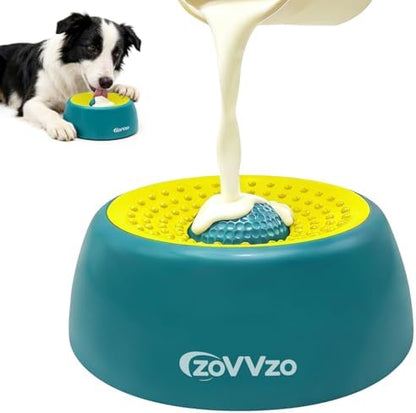 Rolling Ball Dog Lick Bowl, Slow Feeder Dog Bowls, Non-Slip Design by Unknown