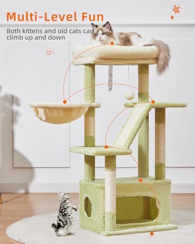 Taoqimiao Cat Tree, 38.5In Cat Tower for Indoor Cats, Suitable for Kittens - Image 5