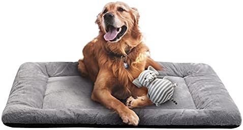 Dog Crate Pad Washable Dog Bed for Crate Large Cozy Mat 42-Inch Gray by VERZEY