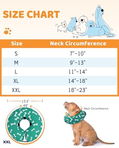 Supet Inflatable Dog Cone Collar Alternative After Surgery, Dog Neck Donut Collar Recovery E Collar for Neuter, Soft Pet Cone for Small Medium Large Dogs - Image 6