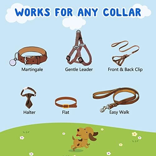 YUEPET Dog Safety Collar Clips 5 Pack Adjustable Prong Collar Backup Clip Reflective Double Ended Backup Clasp Leash Connector for Dog Harness to Collar Safety Clip - Image 4