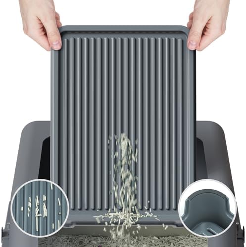Booche Cat Ramp for Litter Box Elevated Litter Ramp for Cat Litter Boxes, Washable Easy Cleaning Steps with Filter Functions Suitable for Small & Elderly Cats(14"x10"x2.5") - Image 2