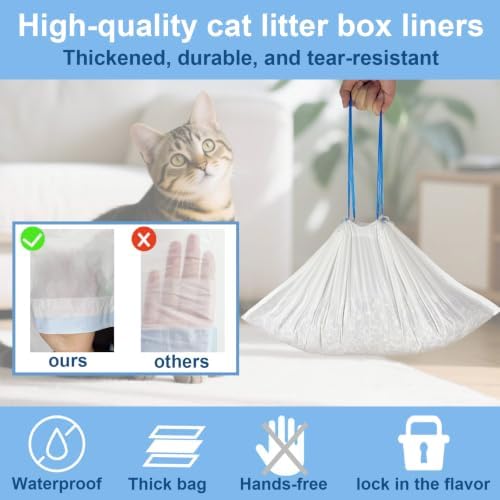 36" x 18" Extra Large Cat Litter Box Liners,Trash Drawstring Tray bags - Image 7