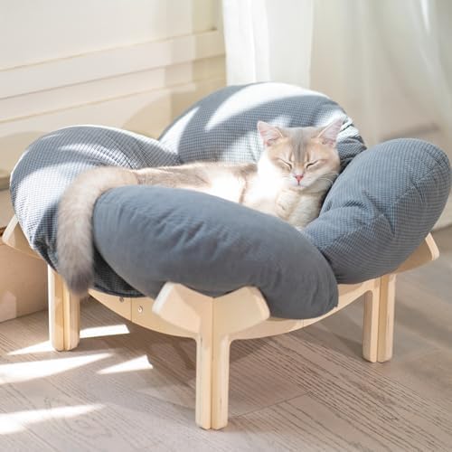 CHEERHOME PETS Elevated Cat Bed for Indoor Cats Couch Sofa Flower by CHEERPALS