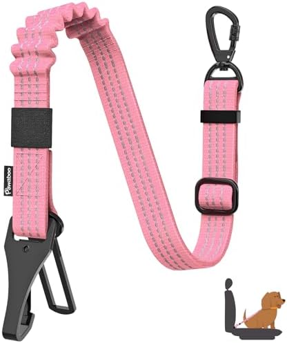 Pawaboo 1Pack Dog Car Seatbelt, 3-in-1 Dog Tether with Buckle & Hook Latch by Pawaboo