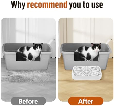 Cat Litter Box Step Non-Slip Cat Step with Filter Function,White - Image 6