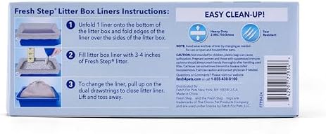 Fresh Step Drawstring Cat Litter Box Liners,Unscented, 3 ft x 19 in, 7 Ct - Image 5