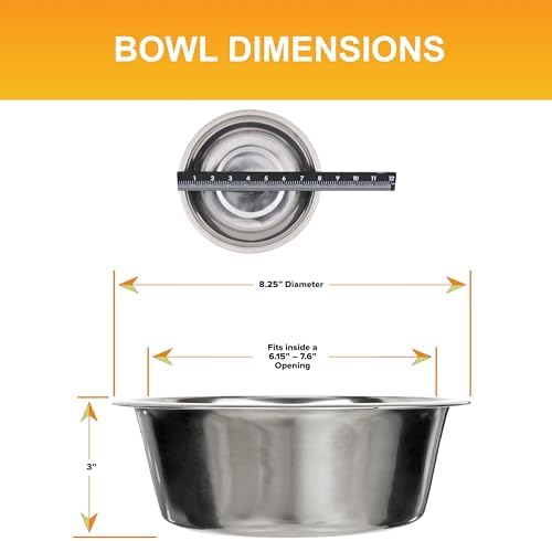Neater Pet Brands 7 Cup (56 oz.) Stainless Steel Dog Bowls, 1 Single Neater Feeder Replacement Bowl (M/L Express, Large Deluxe Models), Dog Food Bowl or Water Bowls, Dishwasher Safe Metal Dish - Image 3