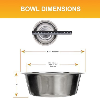 Neater Pet Brands 7 Cup (56 oz.) Stainless Steel Dog Bowls, 1 Single Neater Feeder Replacement Bowl (M/L Express, Large Deluxe Models), Dog Food Bowl or Water Bowls, Dishwasher Safe Metal Dish - Image 3
