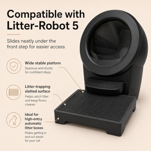 Large Litter Box Step for Cats, Automatic Litter Box Ramp with Double Layer - Image 5