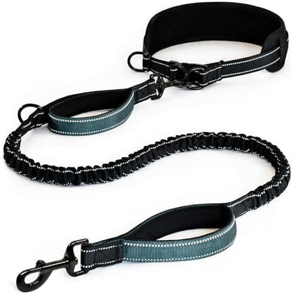 Waist Leash for Dog Walking, Waist Dog Leash for Running, Hands Free with Metal Quick-Release Buckle, Rope Bungee, Neoprene Lumbar Support by Unknown