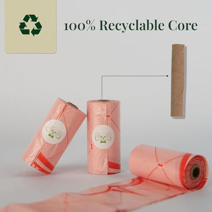 Thick Dog Poop Bags Rolls, Leak-Resistant Pet Waste Bags, 120 Count (8 Rolls), 9x13 in Large, Lavender Scented, Fits Most Dispensers, Pink - Image 6