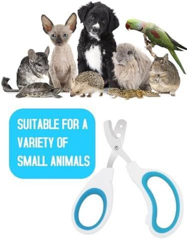 Stainless Steel Bearded Dragon Nail Clippers,Lizard Nail Clippers,Bearded Dragon Supplies,Bearded Dragon Nail Scissors for Small Reptiles,Turtle,Chameleon,Iguana，Hedgehog（Blue） - Image 5