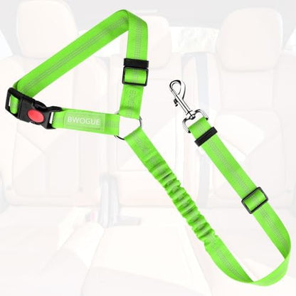 BWOGUE Dog Seat Belt for Car, Reflective Headrest Restraint Bungee Lead - Image 2