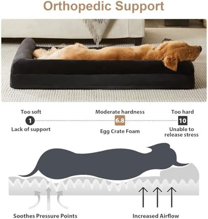 BFPETHOME Orthopedic Washable XLarge Dog Bed for Senior Dog Cozy Sleep - Image 2