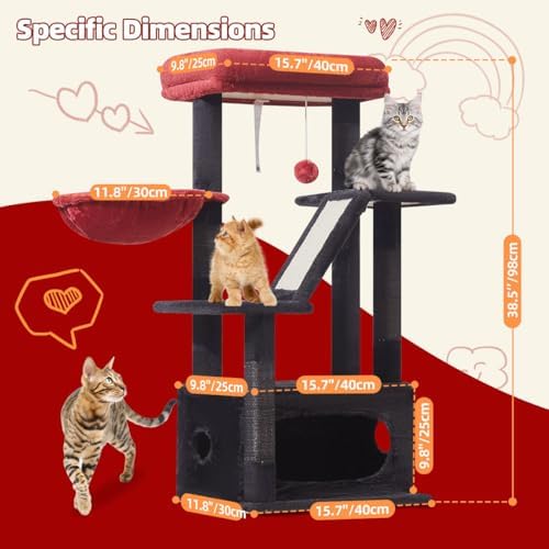 Taoqimiao Gothic Cat Tree, 38.5In Cat Tower for Indoor Cats, for Kittens - Image 7
