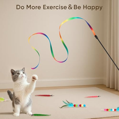 Cat Toys for Indoor Cats, 13 Packs Interactive Cat Wand Toy Set - Image 7