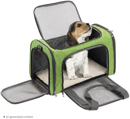 Mr. Pen- Pet Carrier, 17.5" x 11.2" x 11.5", Medium Size, Green - Image 7